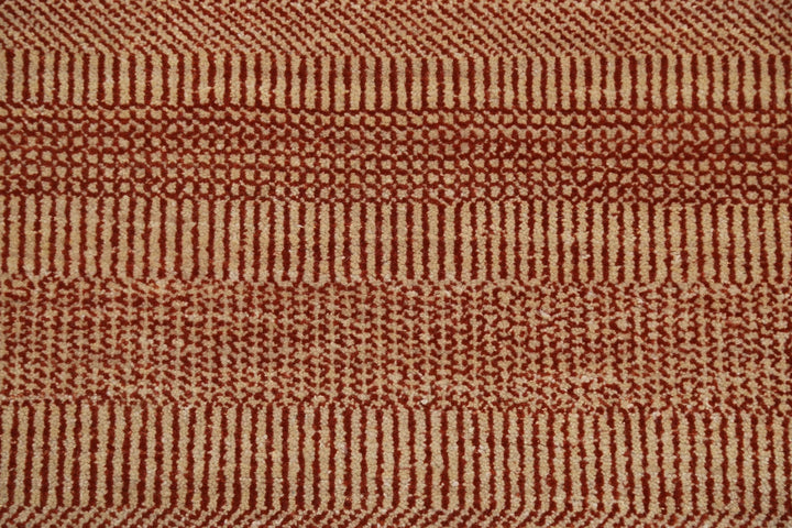 Rust Indian Ziegler Rug 4' 1" x 5' 11" Hand-Knotted | No. AT10147
