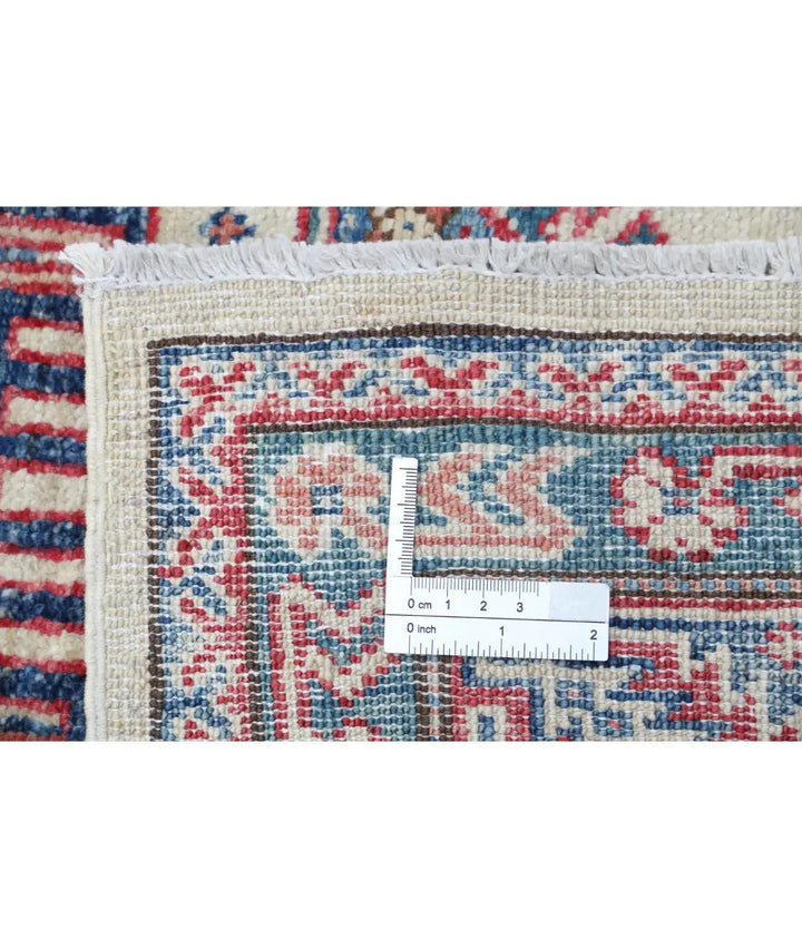 Afghan Royal Kazak Rug 4' 10" x 7' 3" Hand-Knotted | No. AT10148