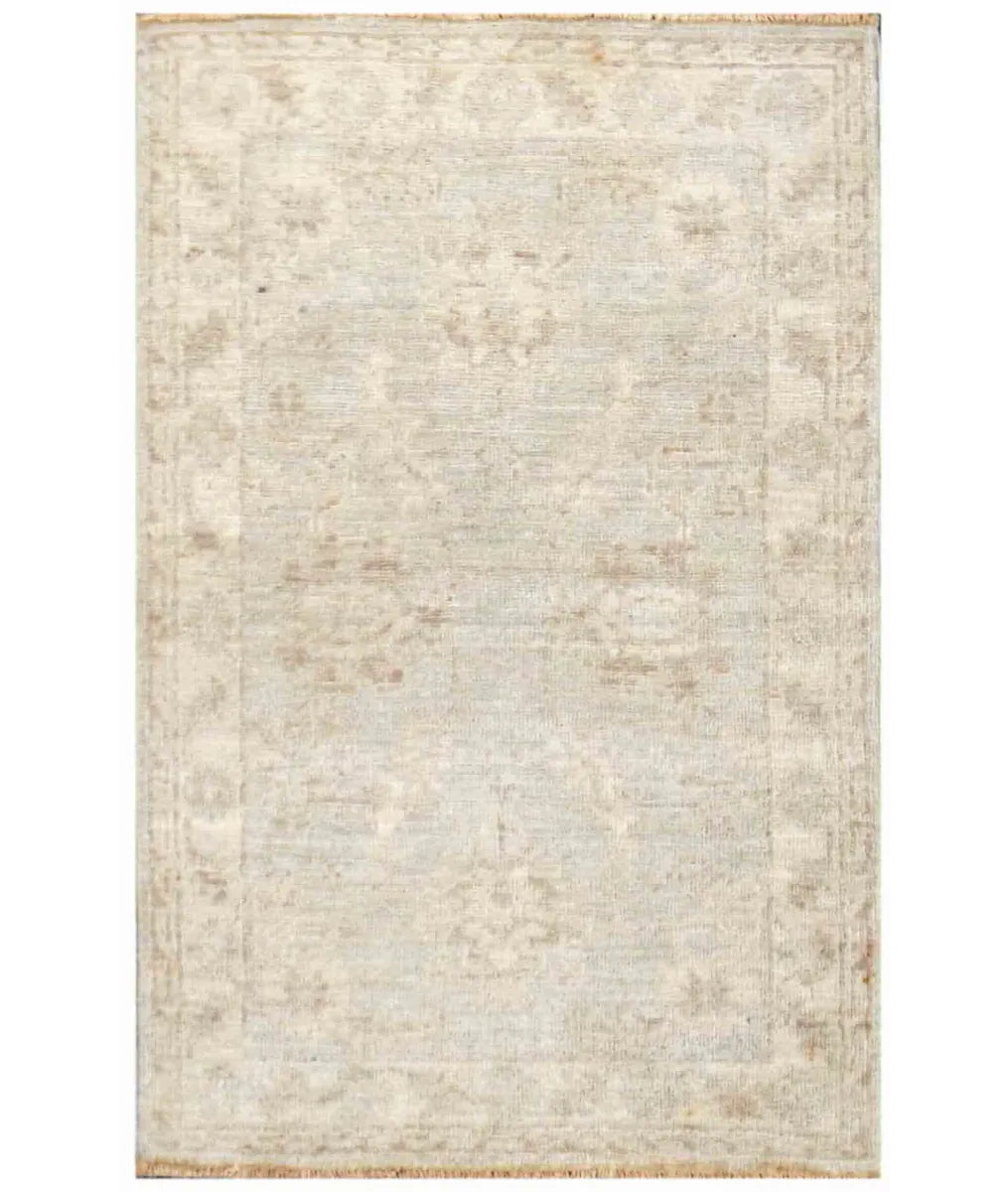 Grey Afghan Serenity Rug 1' 11" x 3' 0" Hand-Knotted | No. AT10152