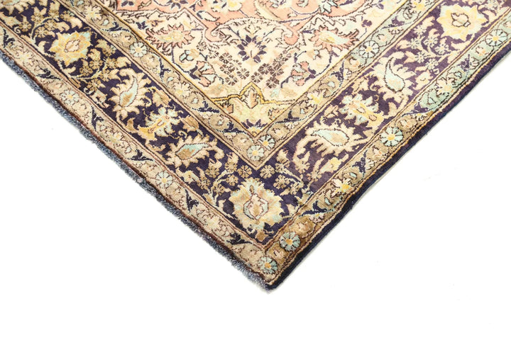 Blue Oriental Qum Rug 3'4" x 4'10" Hand-Knotted | No. AT10178