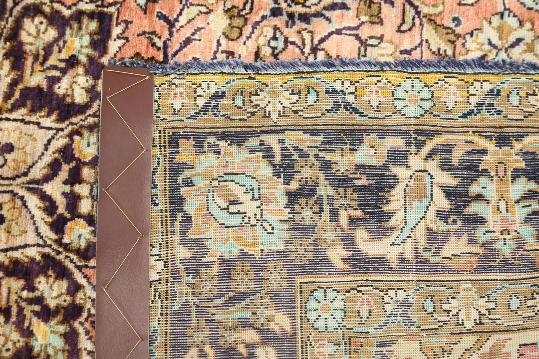 Blue Oriental Qum Rug 3'4" x 4'10" Hand-Knotted | No. AT10178