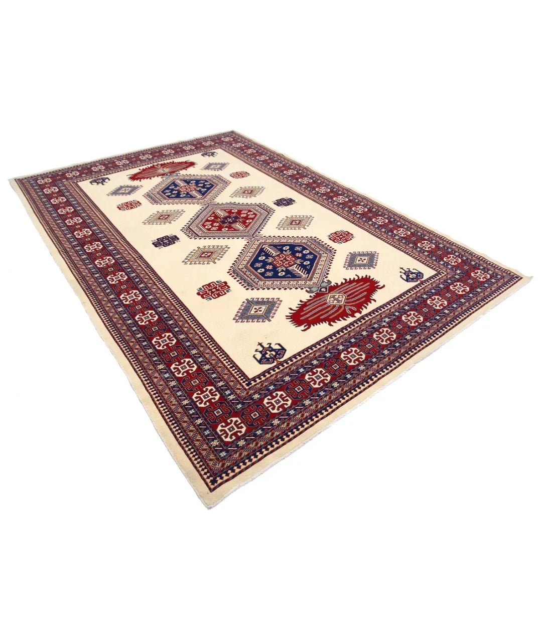 Afghan Tribal Shirvan Rug 7' 0" x 9' 10" Hand-Knotted | No. AT10192