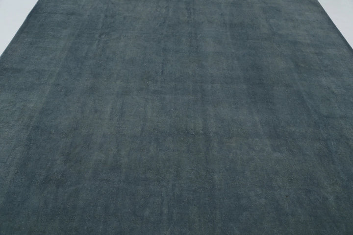 Blue Afghan Overdye Rug 9' 1" x 11' 8" Hand-Knotted | No. AT10332