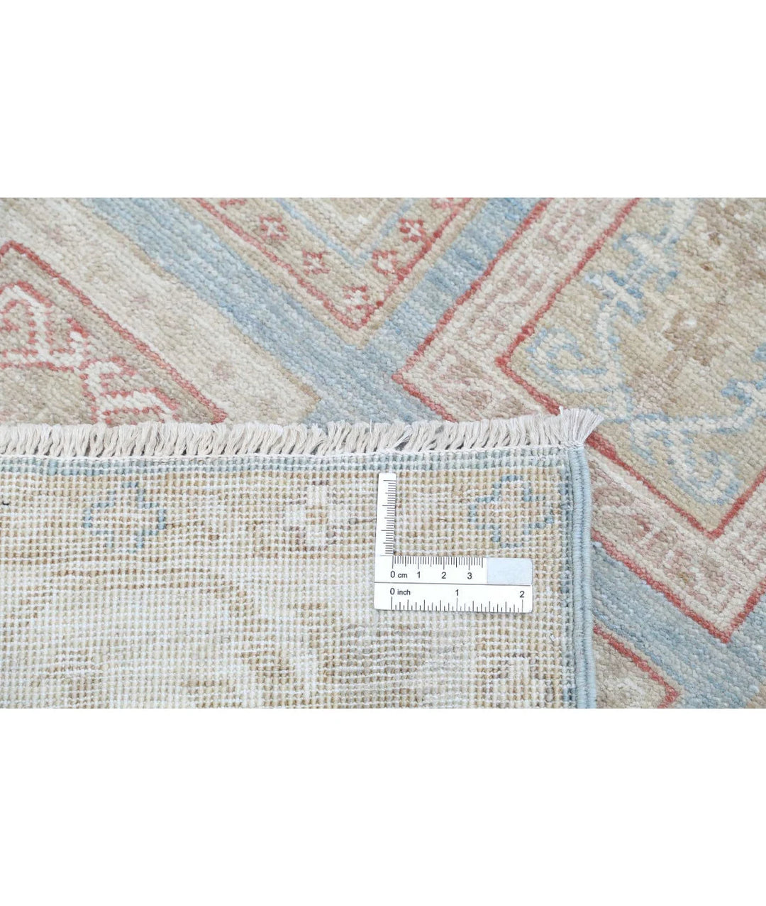Blue Afghan Serenity Rug 2' 7" x 9' 10" Hand-Knotted | No. AT10482