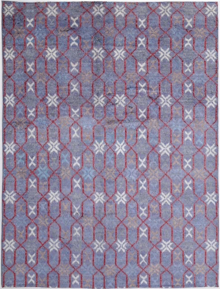Moroccan Tribal Rug 10' 7" x 13' 9" Hand-Knotted | No. AT10541