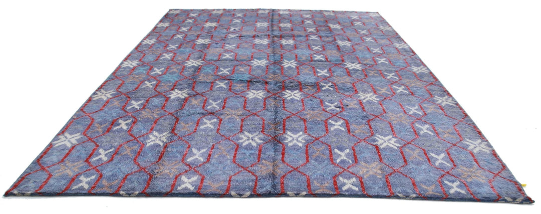 Moroccan Tribal Rug 10' 7" x 13' 9" Hand-Knotted | No. AT10541