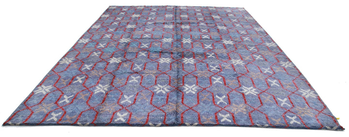 Moroccan Tribal Rug 10' 7" x 13' 9" Hand-Knotted | No. AT10541