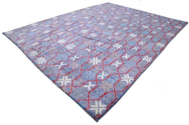 Moroccan Tribal Rug 10' 7" x 13' 9" Hand-Knotted | No. AT10541
