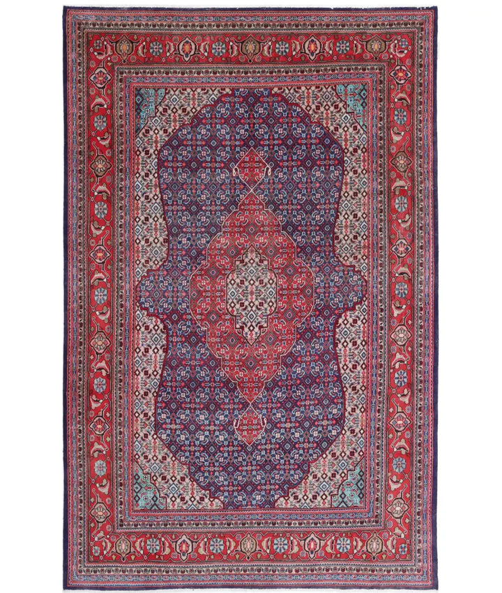 Persian Bijar Rug 6' 7" x 10' 7" Hand-Knotted | No. AT10542