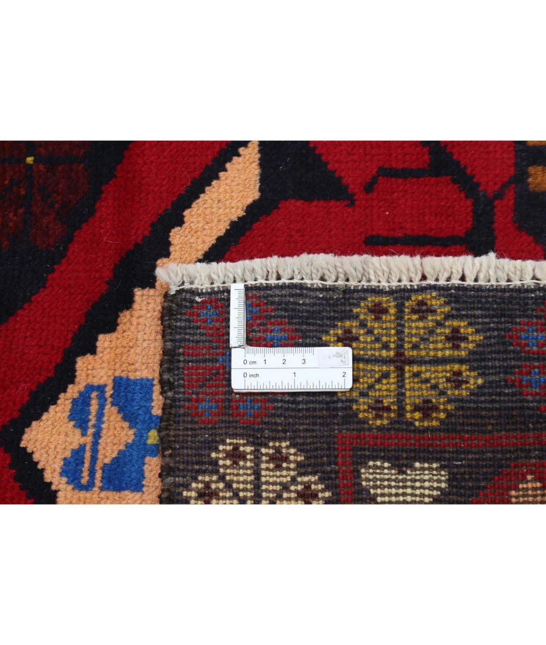 Red Afghan Tribal Rug 2' 9" x 4' 7" Hand-Knotted | No. AT10559