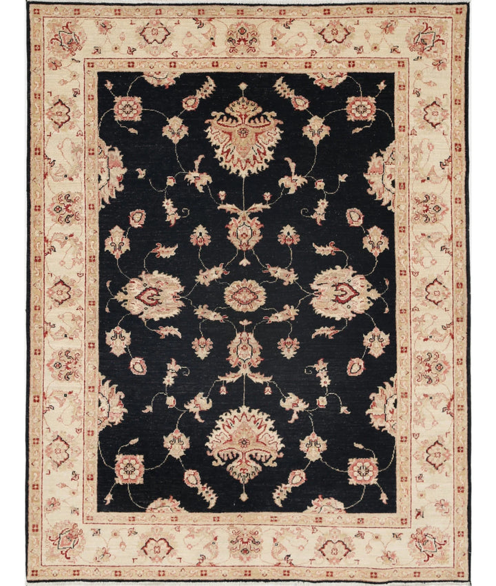 Afghan Ziegler Rug 4' 11" x 6' 3" Hand-Knotted | No. AT10588