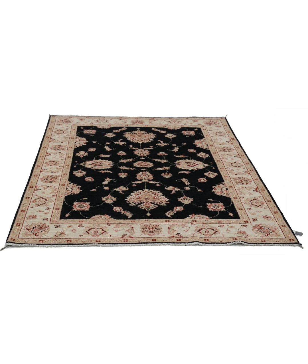 Afghan Ziegler Rug 4' 11" x 6' 3" Hand-Knotted | No. AT10588