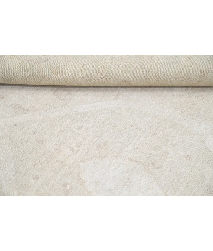Brown Afghan Tabriz Rug 7'11" x 9'6" Hand-Knotted | No. AT10649