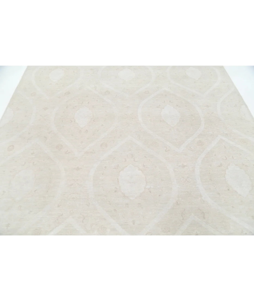 Brown Afghan Tabriz Rug 7'11" x 9'6" Hand-Knotted | No. AT10649