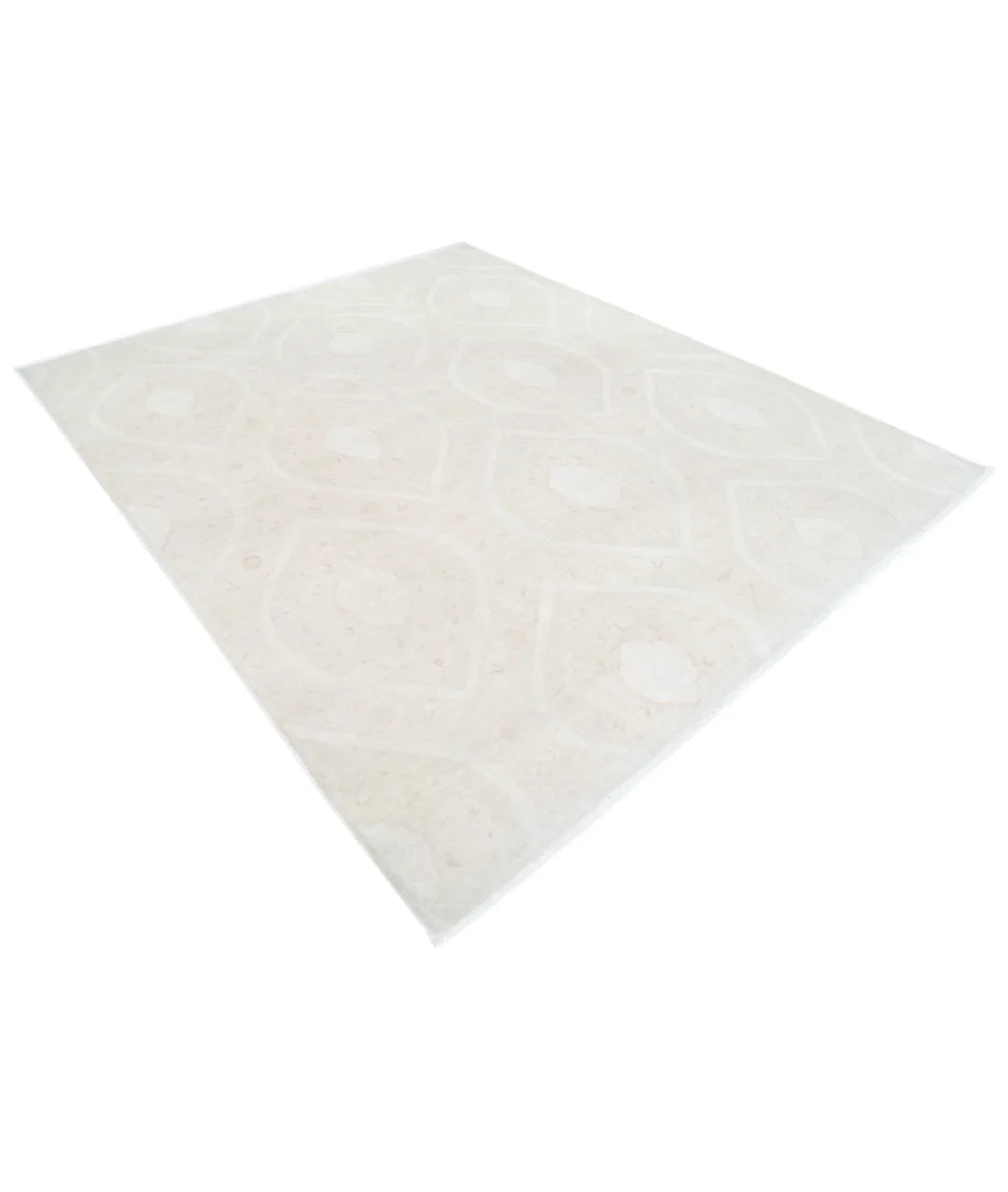 Brown Afghan Tabriz Rug 7'11" x 9'6" Hand-Knotted | No. AT10649