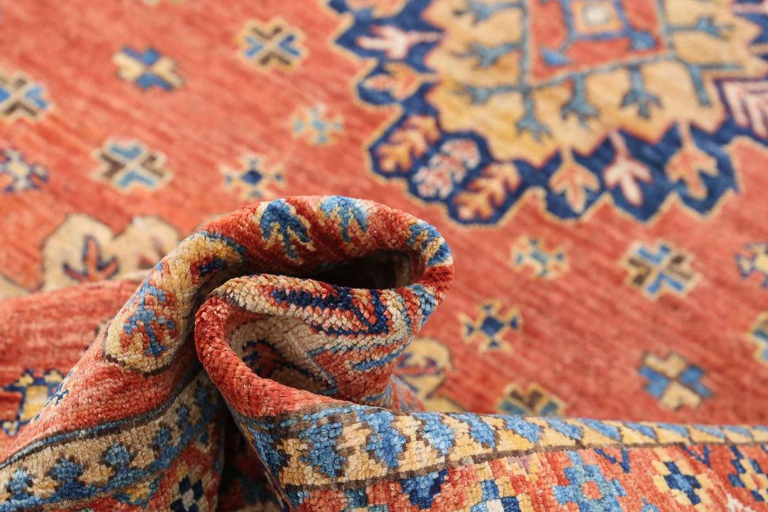 Afghan Humna Rug 6' 8" x 9' 10" Hand-Knotted | No. AT10715