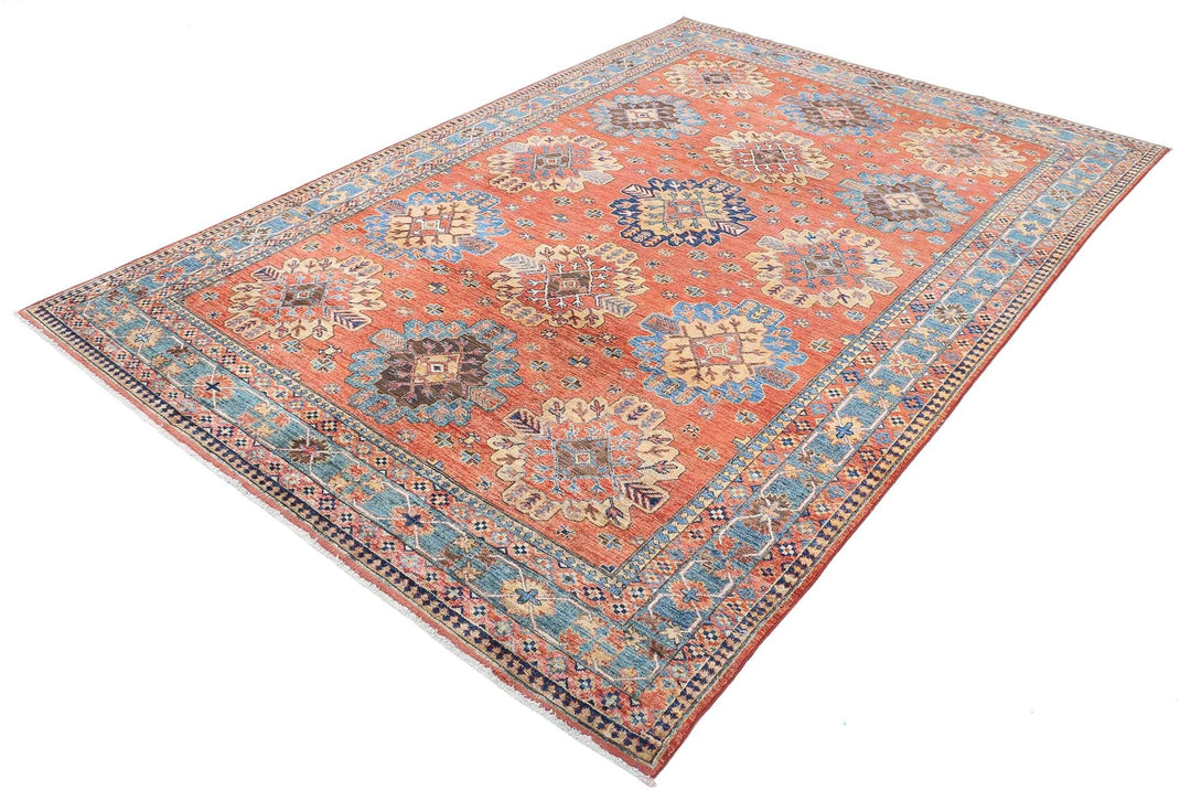 Afghan Humna Rug 6' 8" x 9' 10" Hand-Knotted | No. AT10715