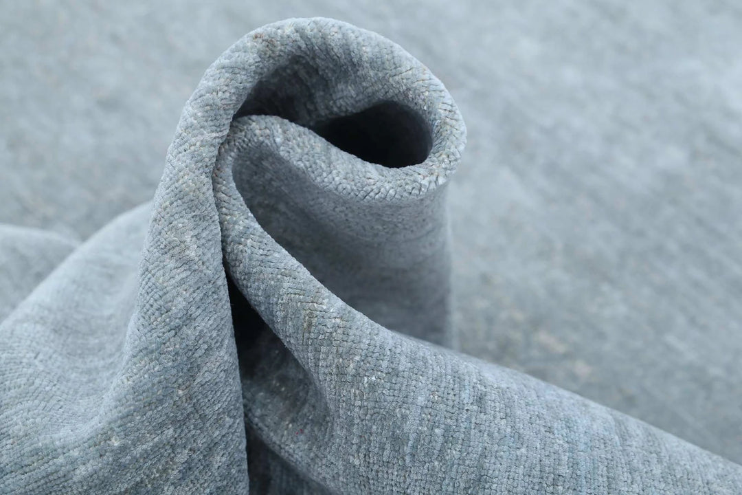 Grey Afghan Overdye Rug 5' 2" x 14' 10" Hand-Knotted | No. AT10823