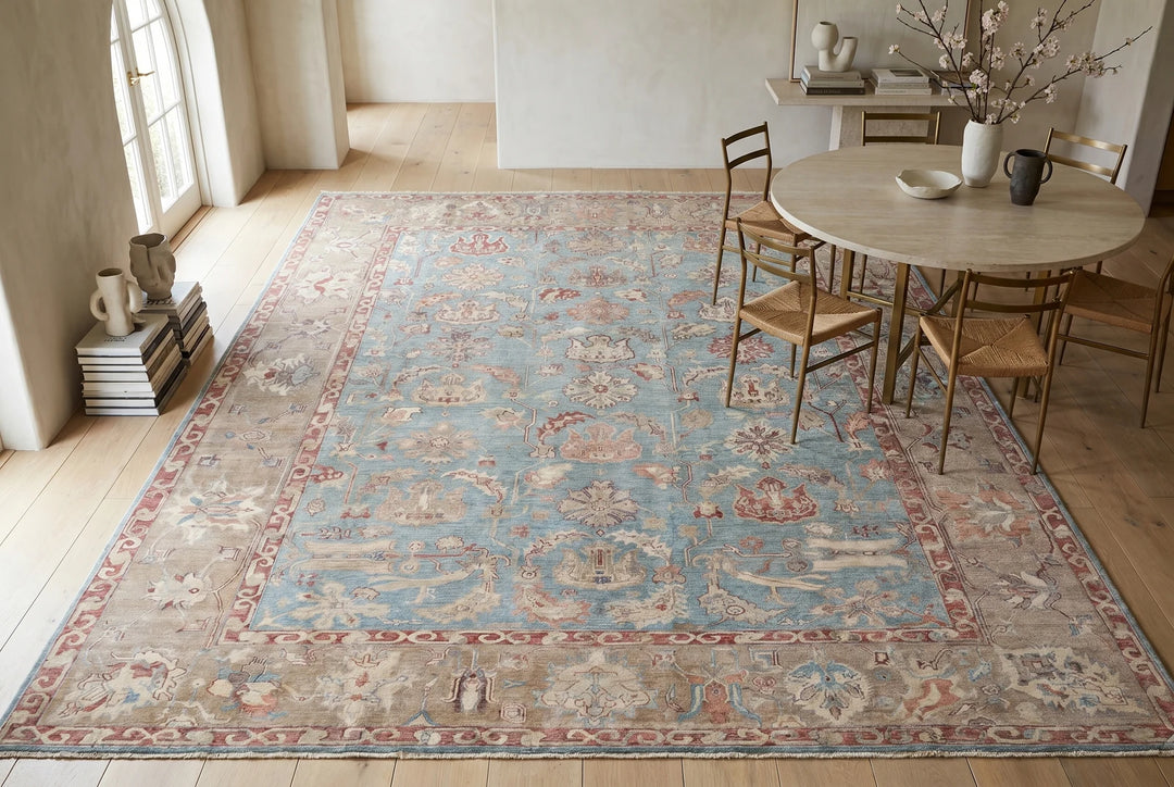 Turkish Samsun Haji Jalili Rug 8' 10" x 11' 11" Hand-Knotted | No. AT10847
