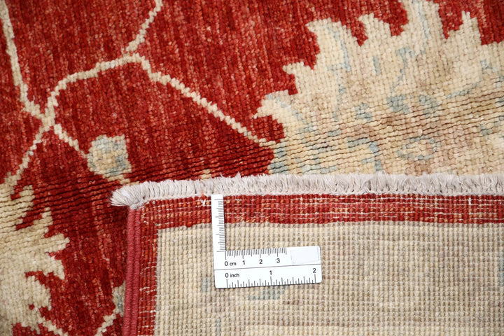 Afghan Ziegler Rug 5' 0" x 6' 9" Hand-Knotted | No. AT10950