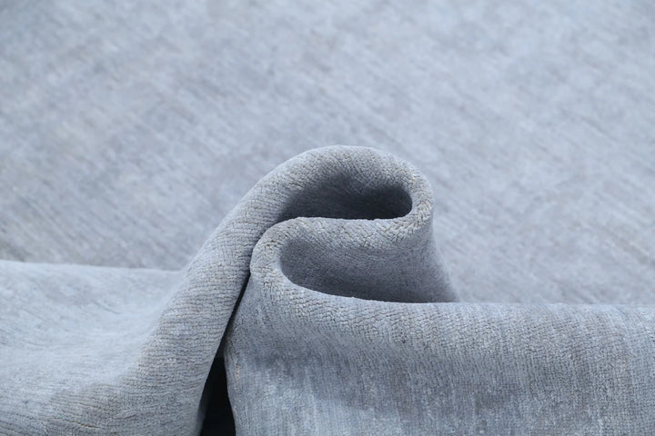 Grey Afghan Overdye Rug 9' 0" x 12' 4" Hand-Knotted | No. AT11076