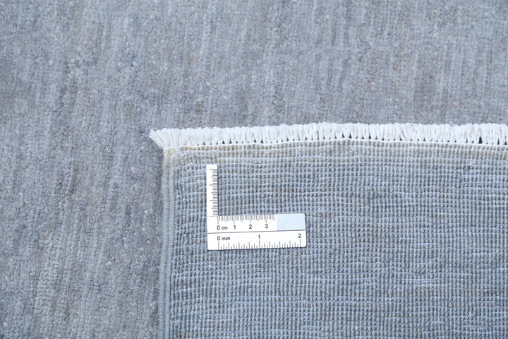 Grey Afghan Overdye Rug 9' 0" x 12' 4" Hand-Knotted | No. AT11076