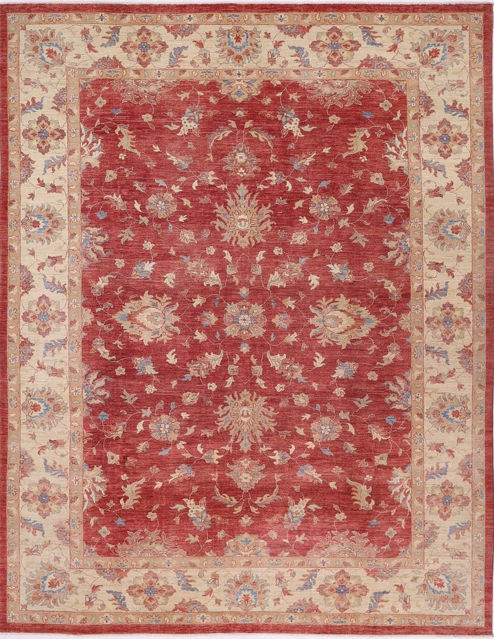 Afghan Ziegler Rug 10' 2" x 12' 9" Hand-Knotted | No. AT11080