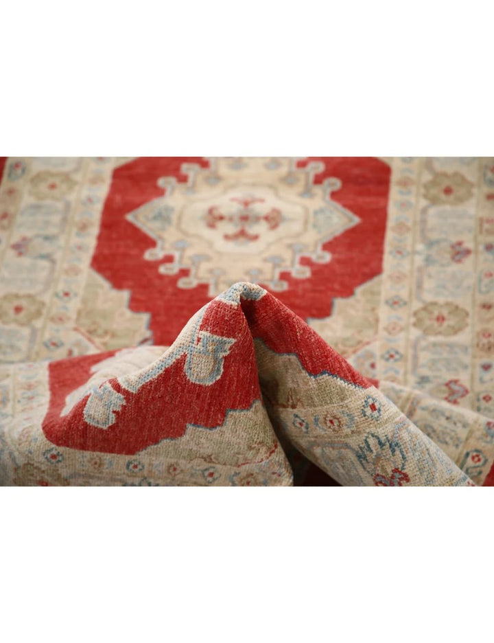 Afghan Ziegler Rug 2' 8" x 7' 9" Hand-Knotted | No. AT11083