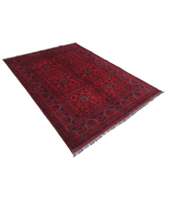 Afghan Khal Muhammadi Rug 5' 6" x 7' 5" Hand-Knotted | No. AT11183