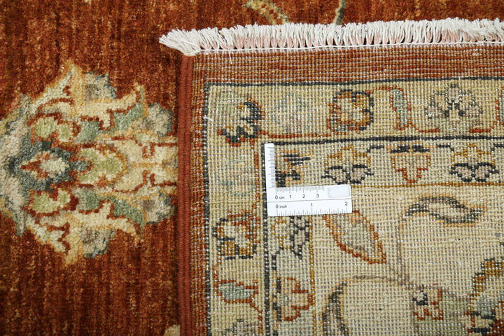Rust Indian Ziegler Rug 7' 11" x 10' 0" Hand-Knotted | No. AT11313