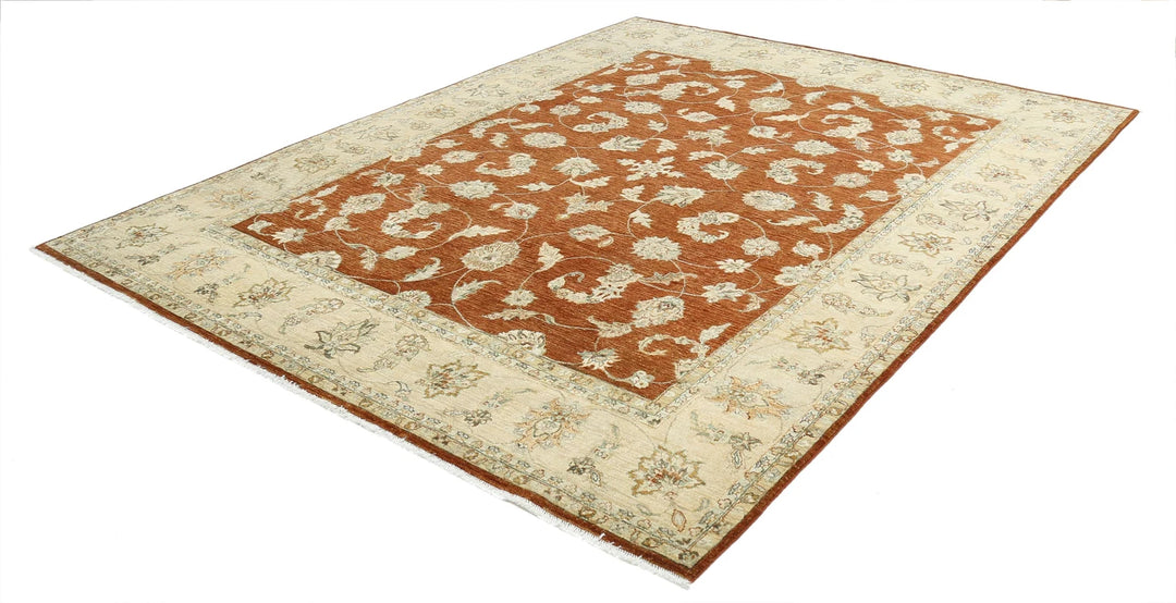 Rust Indian Ziegler Rug 7' 11" x 10' 0" Hand-Knotted | No. AT11313