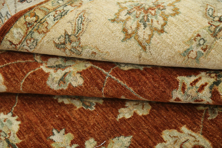 Rust Indian Ziegler Rug 7' 11" x 10' 0" Hand-Knotted | No. AT11313