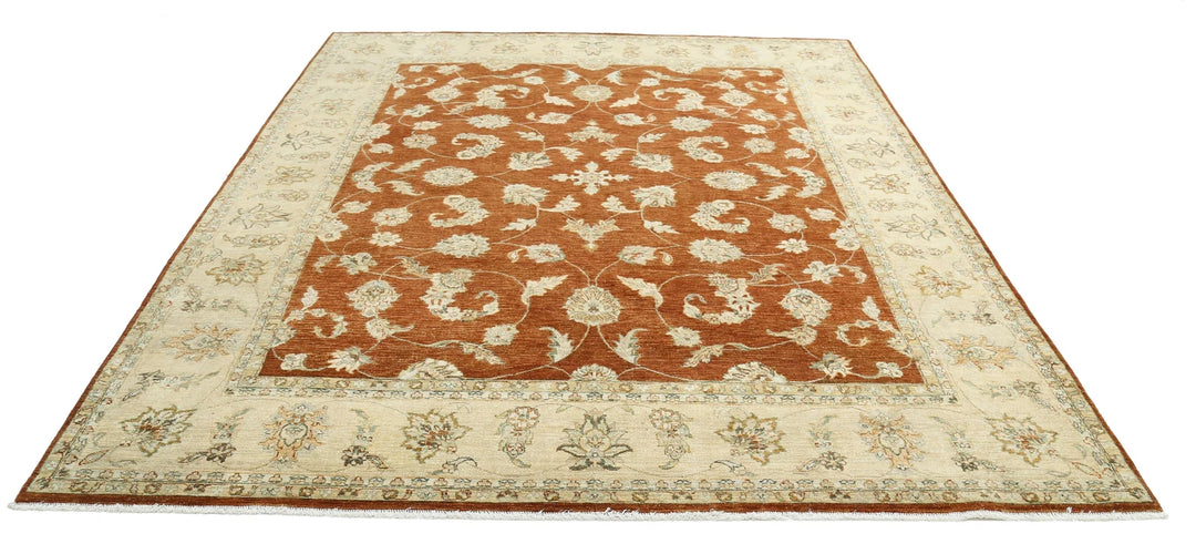 Rust Indian Ziegler Rug 7' 11" x 10' 0" Hand-Knotted | No. AT11313