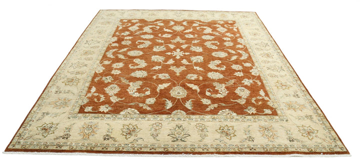 Rust Indian Ziegler Rug 7' 11" x 10' 0" Hand-Knotted | No. AT11313