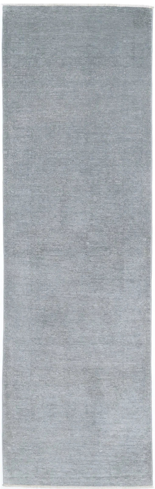 Grey Afghan Overdye Rug 2' 3" x 8' 0" Hand-Knotted | No. AT11335