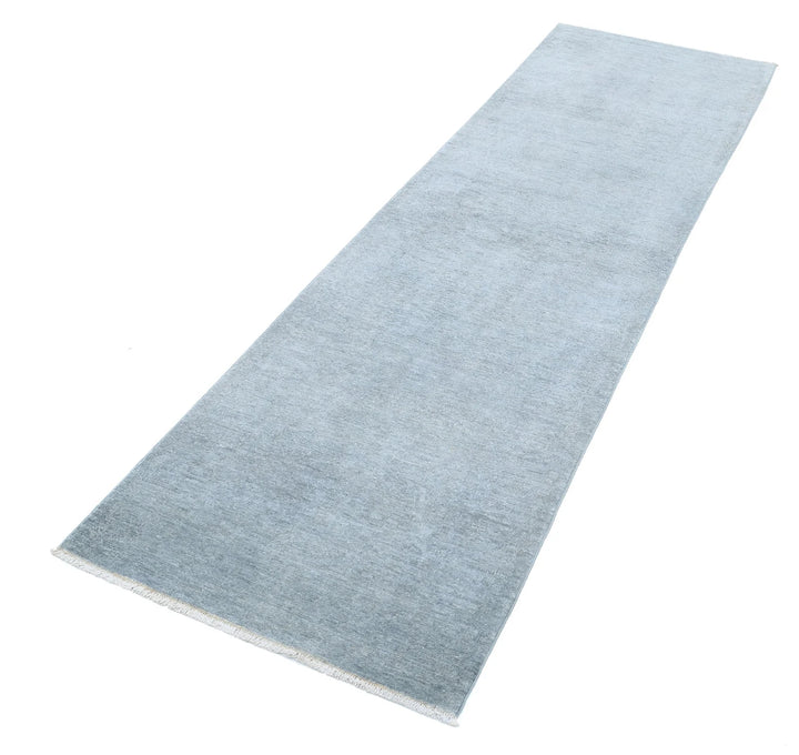 Grey Afghan Overdye Rug 2' 3" x 8' 0" Hand-Knotted | No. AT11335