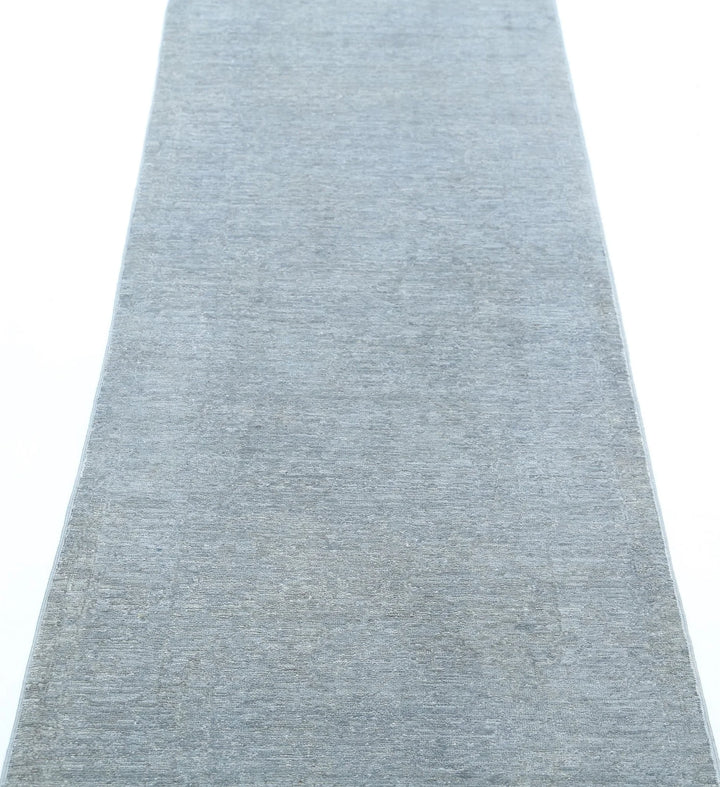 Grey Afghan Overdye Rug 2' 3" x 8' 0" Hand-Knotted | No. AT11335