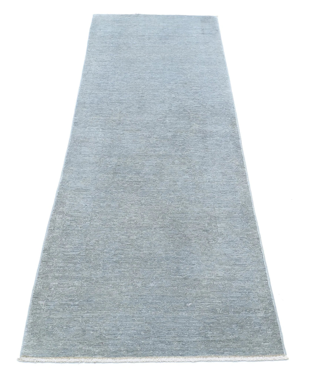 Grey Afghan Overdye Rug 2' 3" x 8' 0" Hand-Knotted | No. AT11335