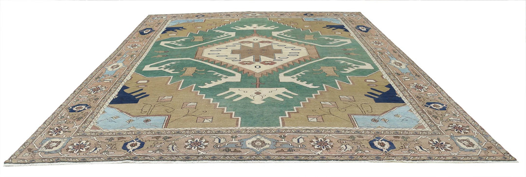 Persian Meshkabad Rug 11' 10" x 14' 6" Hand-Knotted | No. AT11357