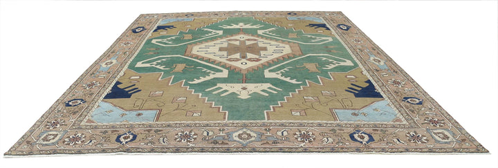 Persian Meshkabad Rug 11' 10" x 14' 6" Hand-Knotted | No. AT11357