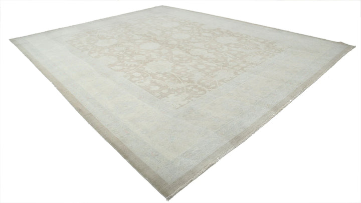 Ivory Afghan Serenity Rug 11' 9" x 14' 4" Hand-Knotted | No. AT11364
