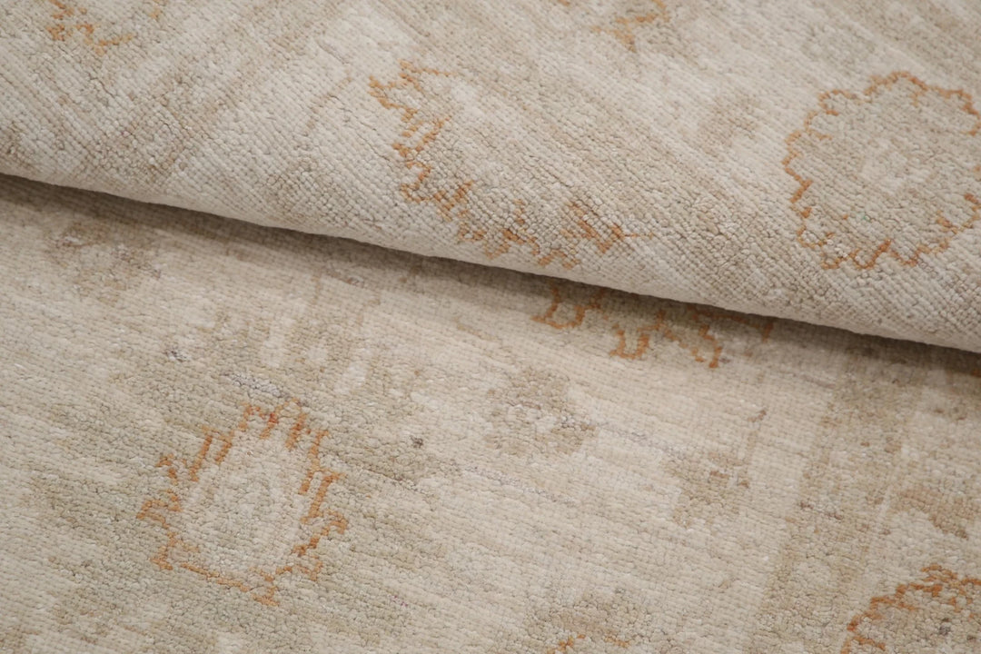 Ivory Afghan Serenity Rug 2' 10" x 4' 1" Hand-Knotted | No. AT11375