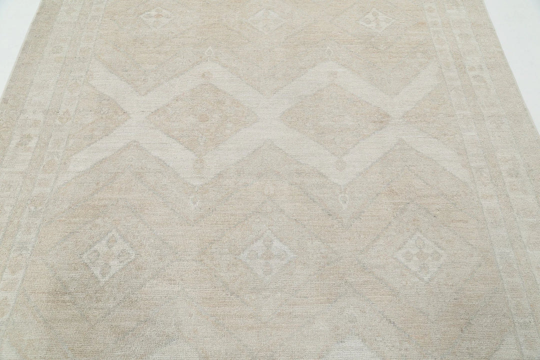 Afghan Oushak Rug 6' 2" x 8' 10" Hand-Knotted | No. AT11420