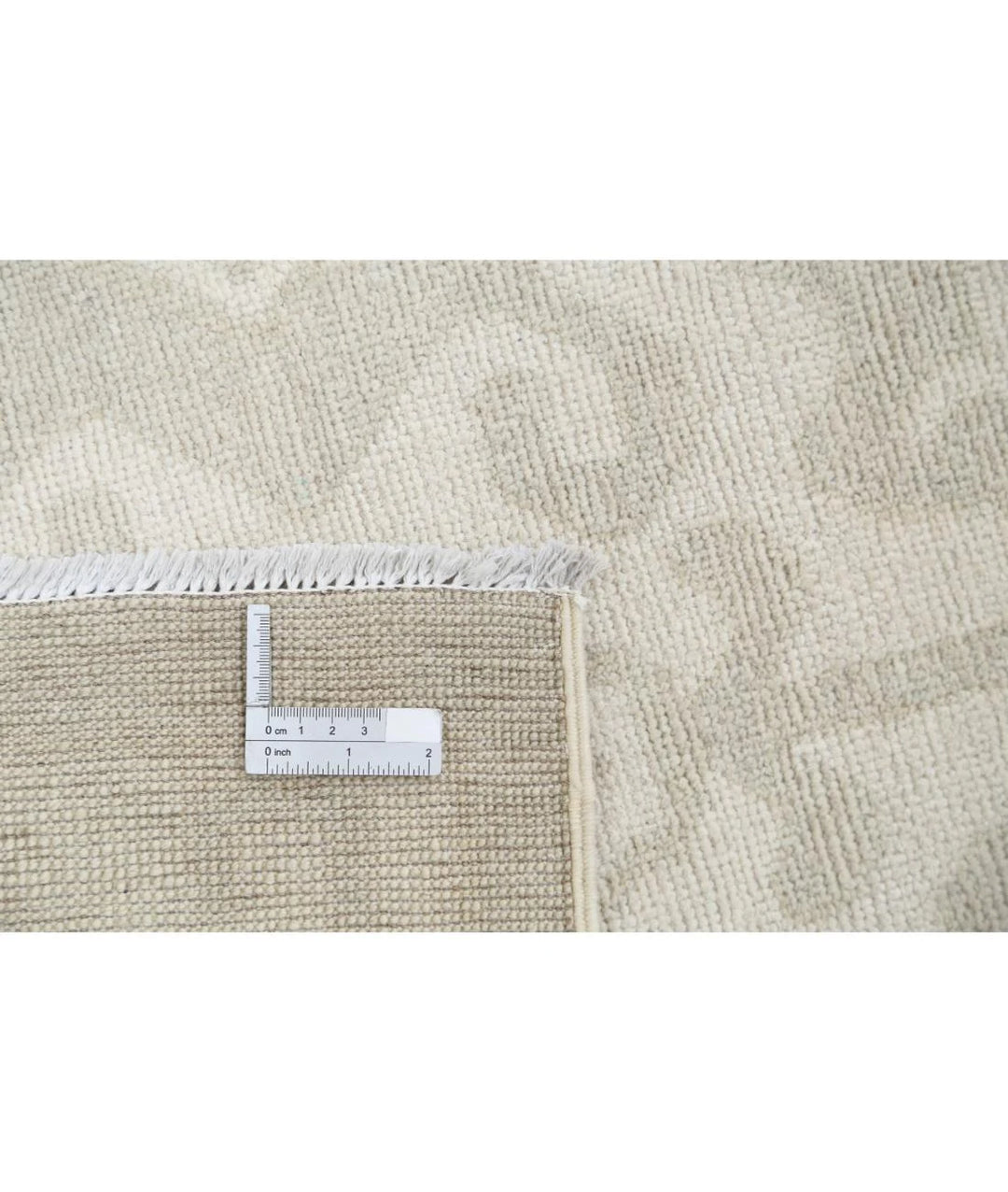 Tan Afghan Khotan Rug 7' 2" x 9' 11" Hand-Knotted | No. AT11443