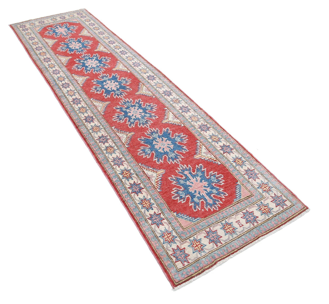 Afghan Kazak Rug 2' 7" x 9' 8" Hand-Knotted | No. AT11449