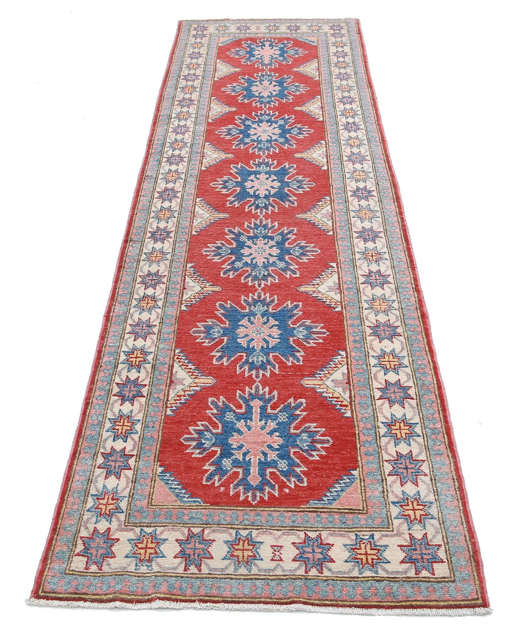 Afghan Kazak Rug 2' 7" x 9' 8" Hand-Knotted | No. AT11449