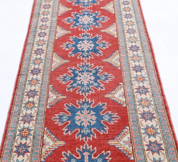 Afghan Kazak Rug 2' 7" x 9' 8" Hand-Knotted | No. AT11449
