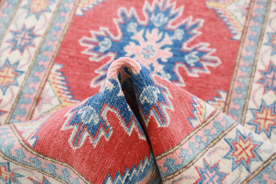 Afghan Kazak Rug 2' 7" x 9' 8" Hand-Knotted | No. AT11449