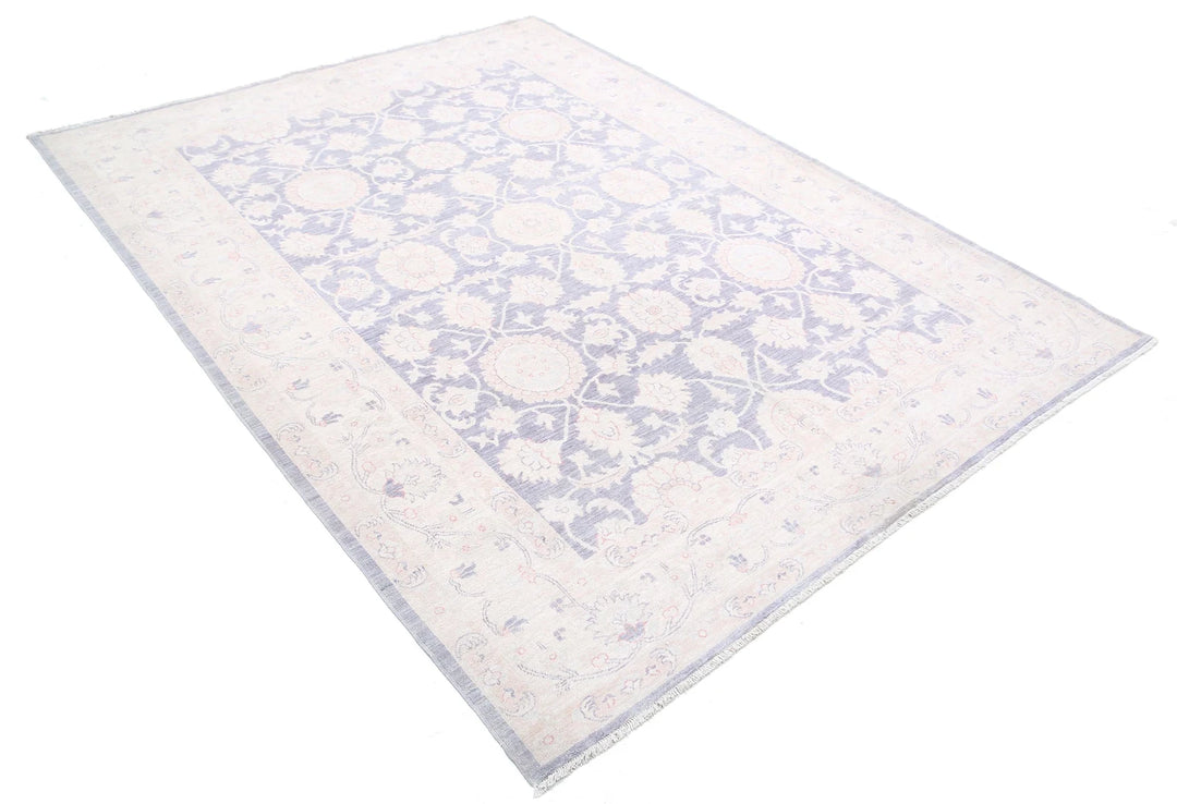 Afghan Tabriz Rug 6' 4" x 8' 5" Hand-Knotted | No. AT11460