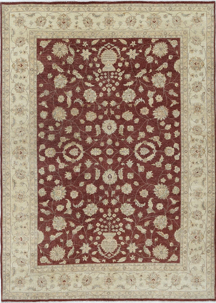 Rust Indian Ziegler Rug 9' 10" x 13' 9" Hand-Knotted | No. AT11464